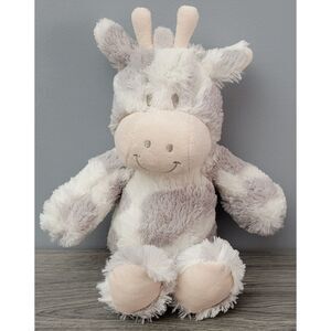 2019 Stephan Baby‎ Gray White Baby Lovey Giraffe Stuffed Plush Pre-Loved